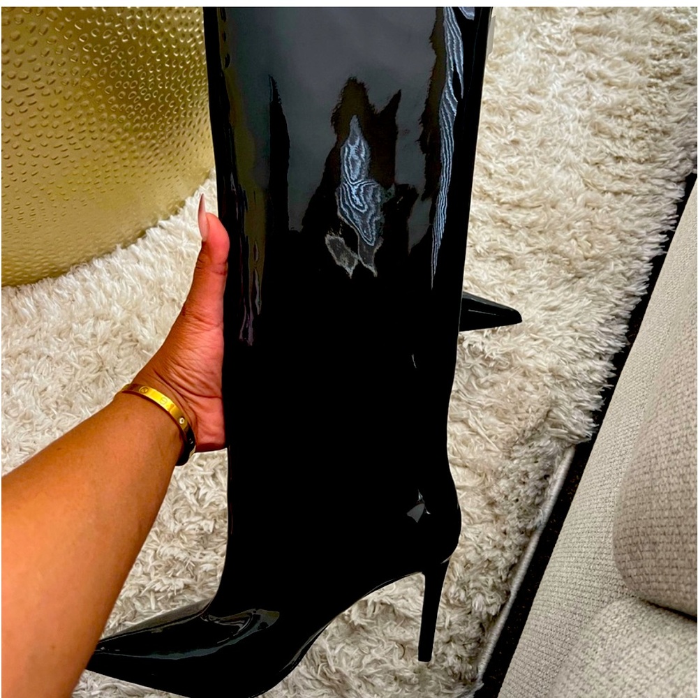 Zara black boots size 39